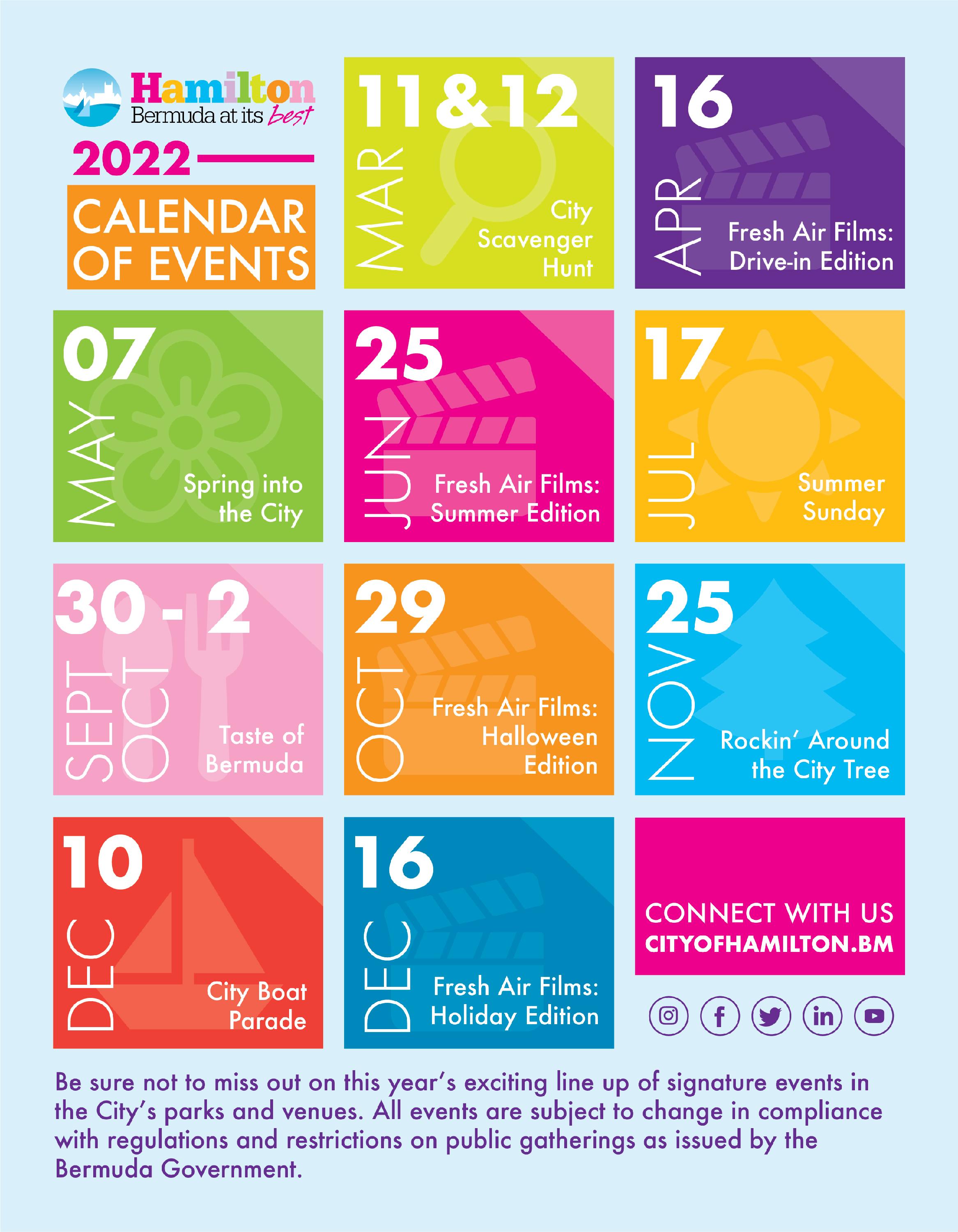 City of Hamilton 2022 Events Calendar